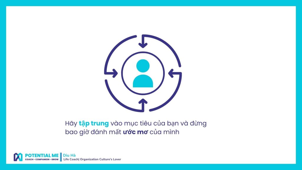 Hãy tập trung vào mục tiêu của bạn và đừng bao giờ đánh mất ước mơ của mình